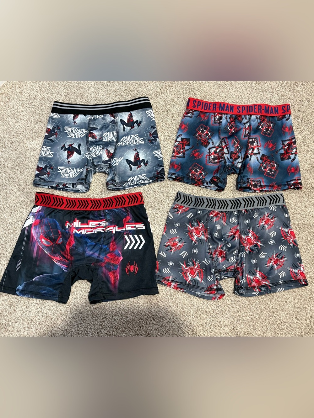 Marvel Spider-Man Miles Morales Athletic Boxer Briefs Boys Size 8
